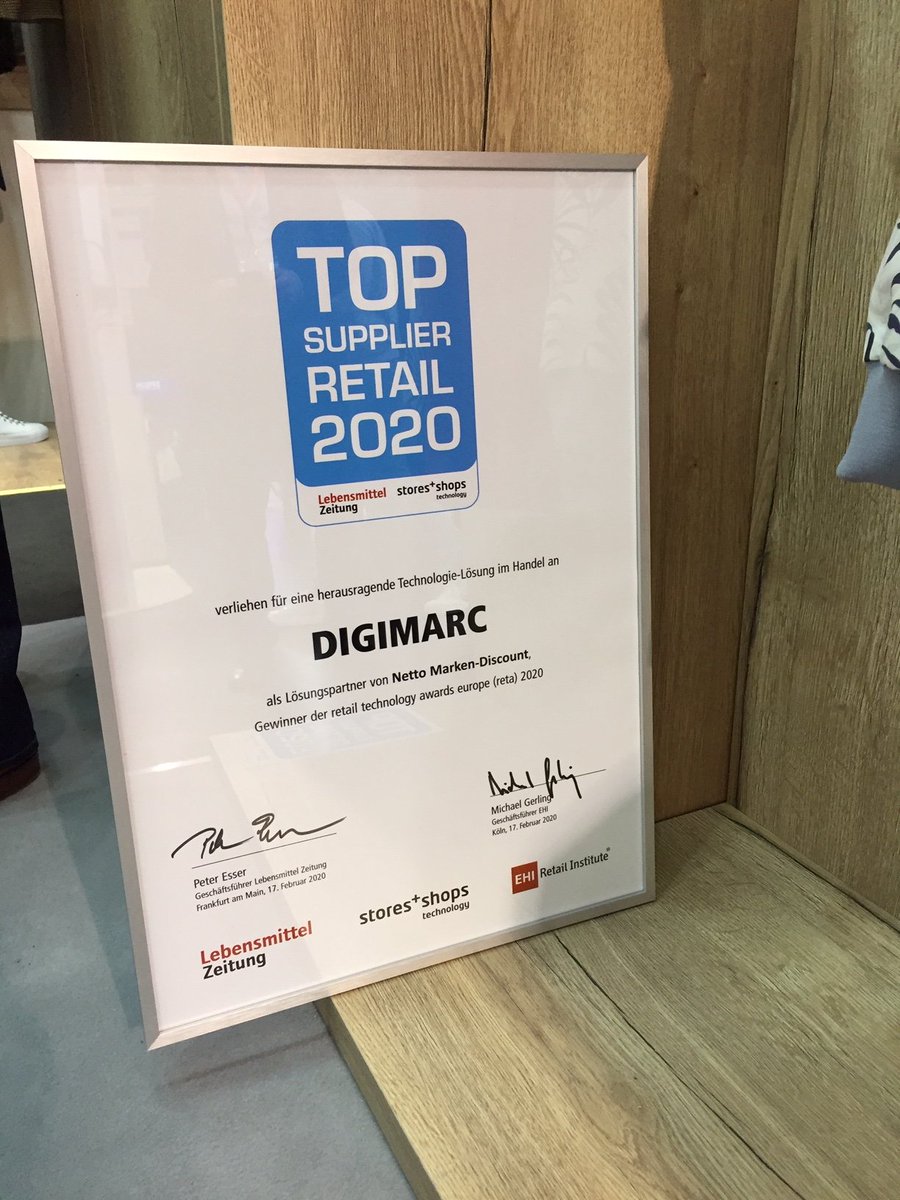 digimarc's tweet photo. Lots of fun engagement at #EuroShop2020 today. Come see why #connectedpackaging featuring #DigimarcBarcode benefits retailers and consumers at booth G24/Hall 6. https://t.co/FrWyLSbNMZ