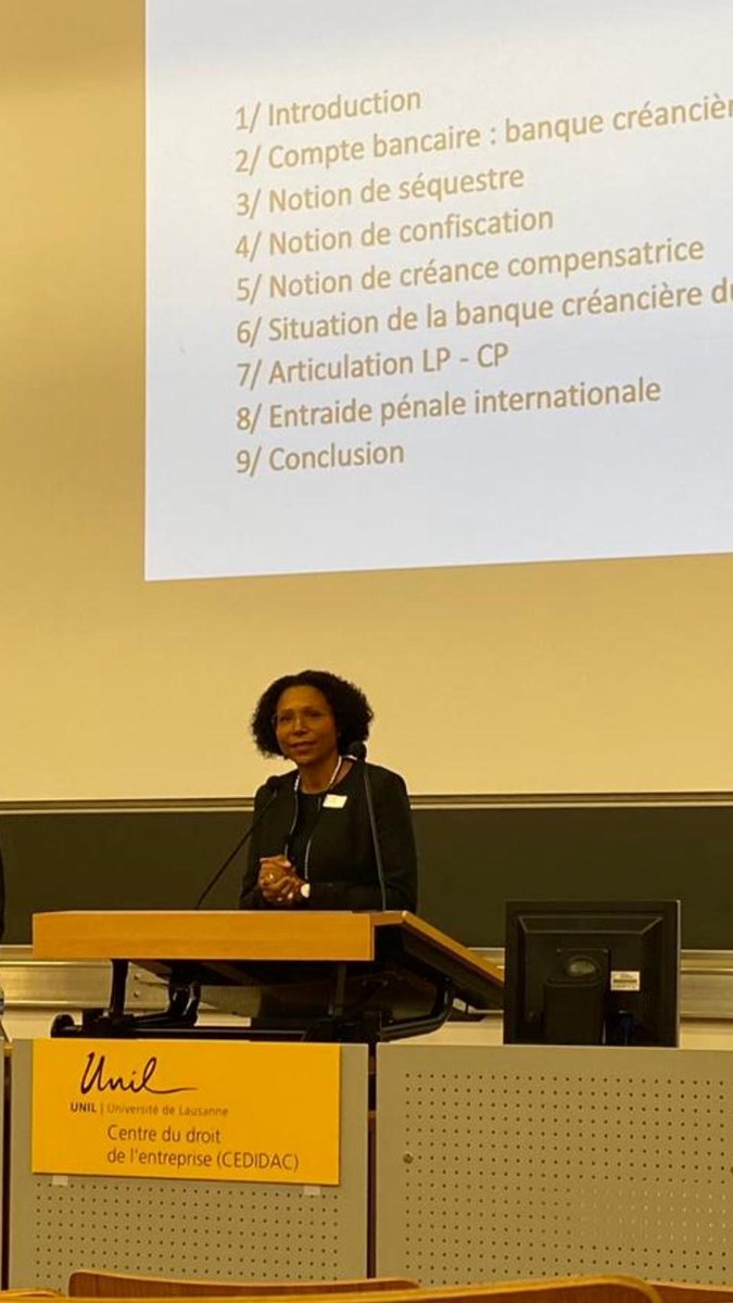 WWCDA1's tweet photo. On February 7th, Swiss Chapter Member Miriam Mazou spoke on issues a bank may face as a creditor during seizure and forfeiture proceedings at the 2nd Annual Conference on Business Criminal Law organized by Lausanne University for Business Law. #WWCDA #SwissChapter https://t.co/fbLP0cFoo9
