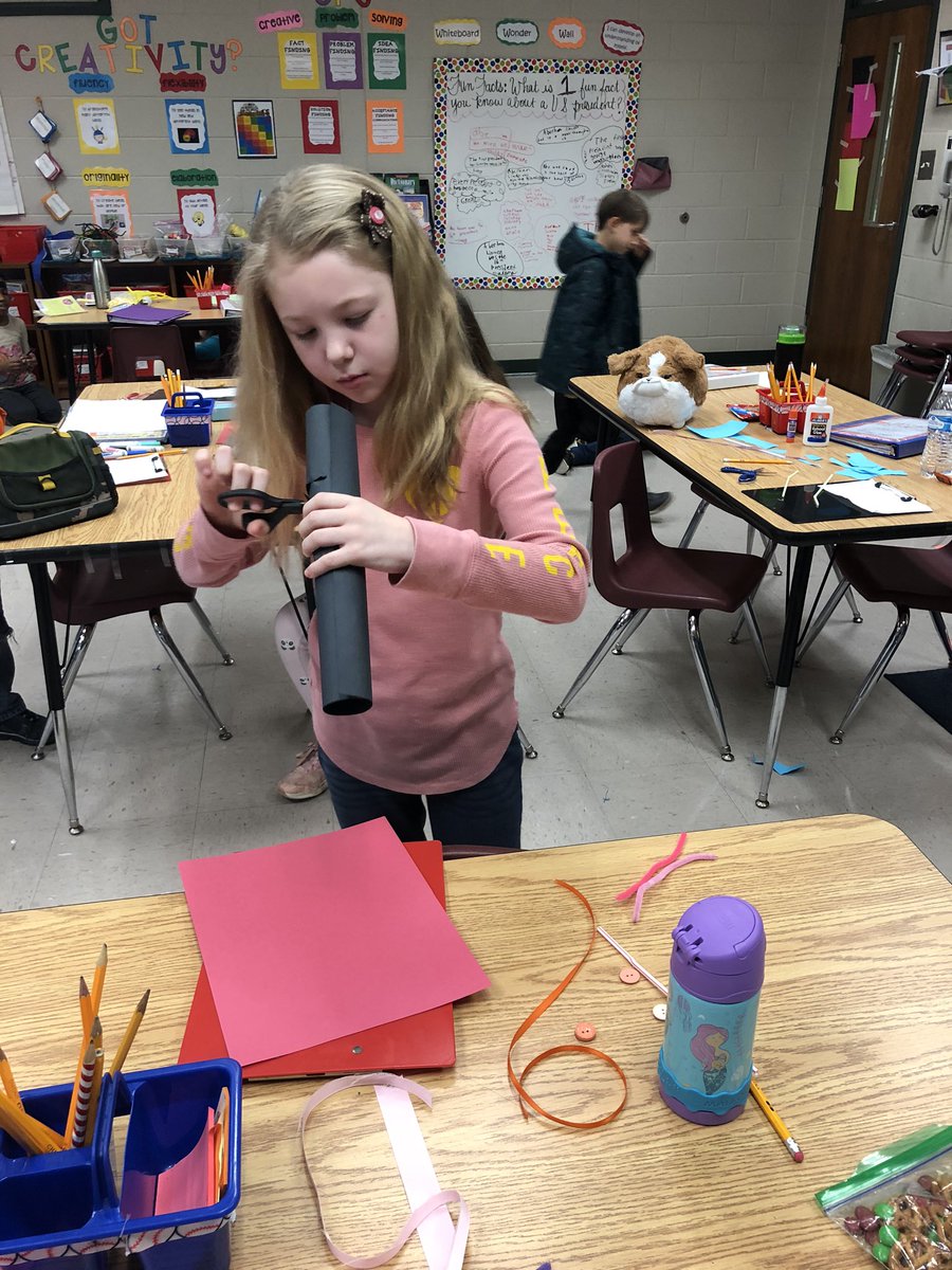 Danatwalker's tweet photo. Today’s STEM challenge was a success. Students had to create a “tube toy” and explain to their classmates how it worked. These students loved every minute of it! @CMCSIWarriors https://t.co/CNjt8E0iH2