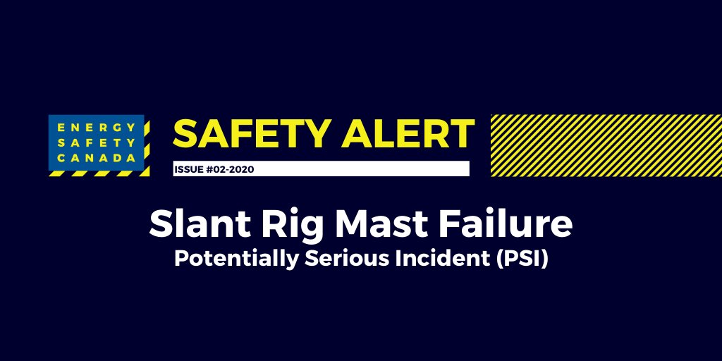 EnergySafetyCan's tweet photo. NEW Potentially Serious Incident Safety Alert: Slant Rig Mast Failure https://t.co/M7ajKVqu71
#EnergySafetyCanada #safety #OHS #worksafety #workincident #rigsafety #rigs #drilling #SafetyAlert https://t.co/3KxQLWRJyJ