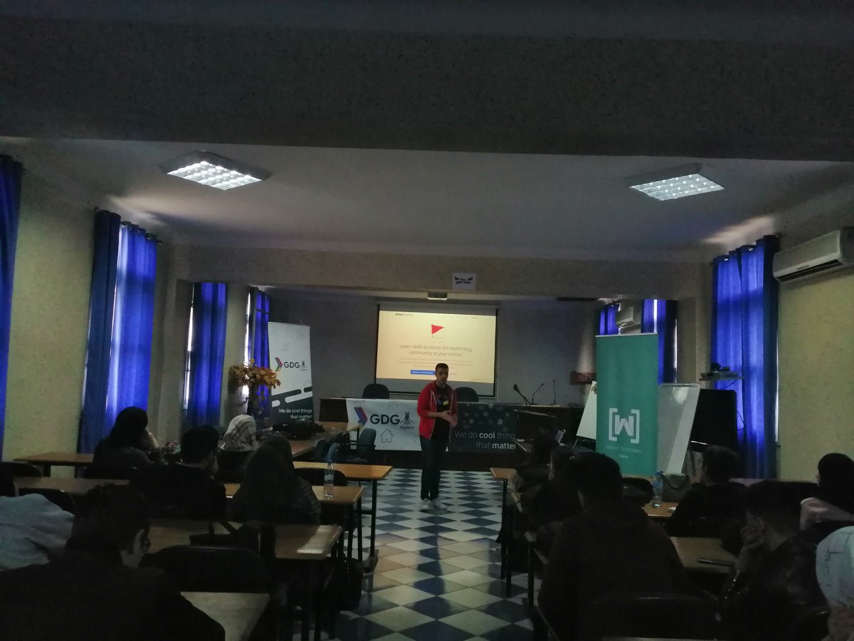 GDG_Algiers's tweet photo. It was a pleasure sharing new techy Googly trends with our community today in #Google4MENAExtended, especially seeing everyone impressed by @ActionsOnGoogle and how it understands many Arabic dialects! Now we're looking forward to see everyone joining #MENA30DaysOnAssistant ๐ https://t.co/Wupz2go03S
