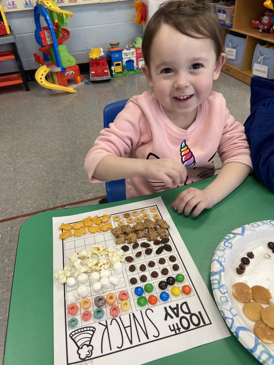 shellyprek's tweet photo. Celebrating the 100th day of school, preschool style! @HowellTwpLOP https://t.co/tscmsU4jQ5