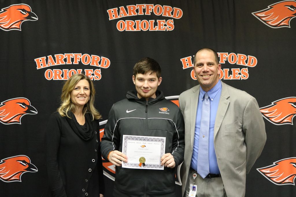 HUHS_District's tweet photo. Braeden Steffek &amp; Petra Landon, February Rotary Students of the Month were recognized at tonight's school board meeting! #WEAREHARTFORD https://t.co/YHikbyuWz4