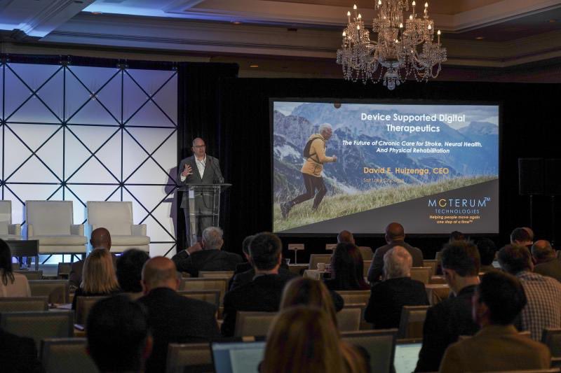 MoterumTech's tweet photo. Moterum CEO, David Huizenga delivered a great presentation on Device Supported Digital Therapeutics! 
#medtechsummit2020 #strokerecovery #chroniccaremanagement #emergingtechnologies https://t.co/M78fwJXTNn