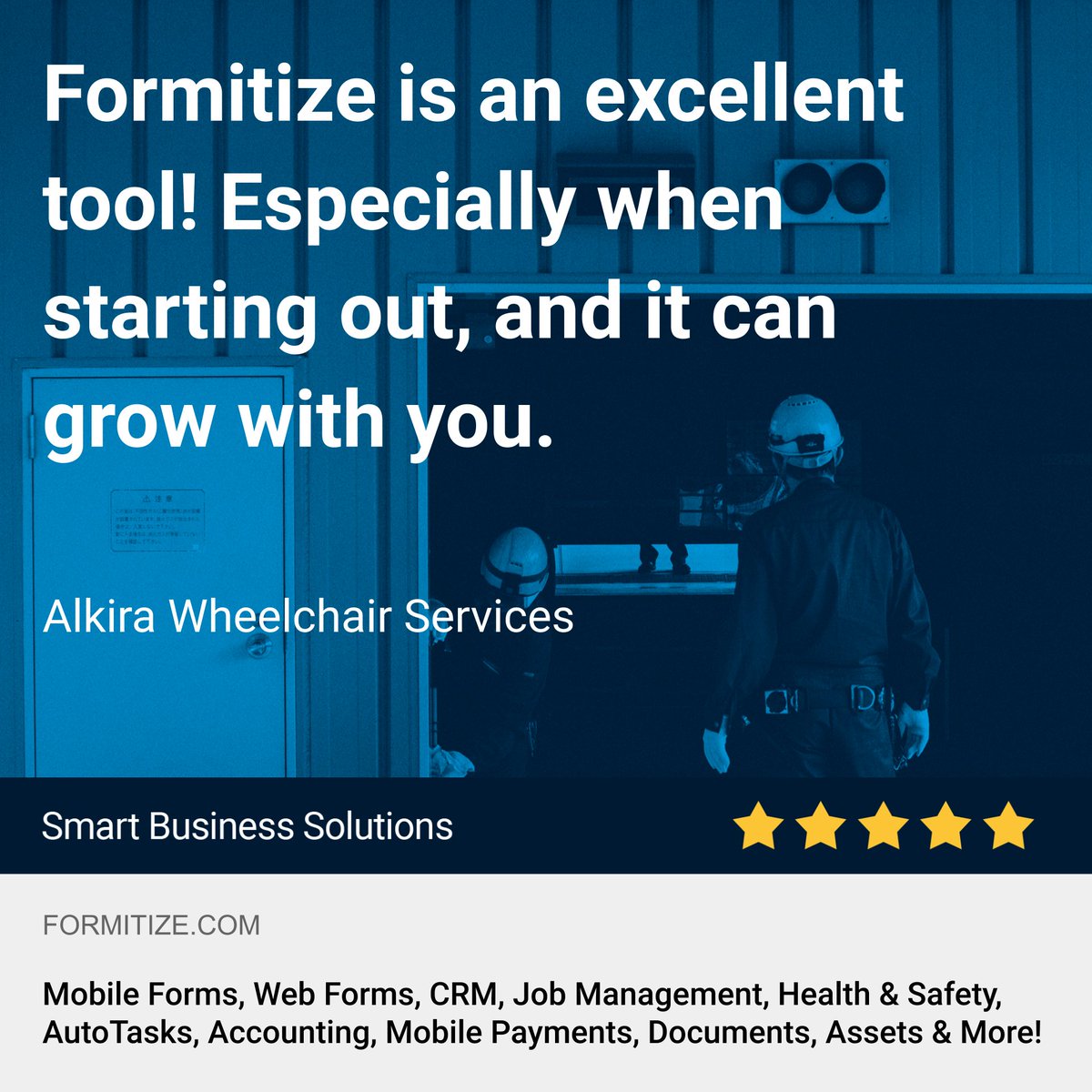 Formitize's tweet photo. https://t.co/rSsZsOmIHo
Formitize - Alkira Wheelchair Services say Formitize is an excellent tool that grows with their business. Find out more at https://t.co/yp9V7gNSGs
#paperless #smartforms #formitize #mobile #businesssolutions #healthcare #healthcareapp https://t.co/IQjfIMz6QP