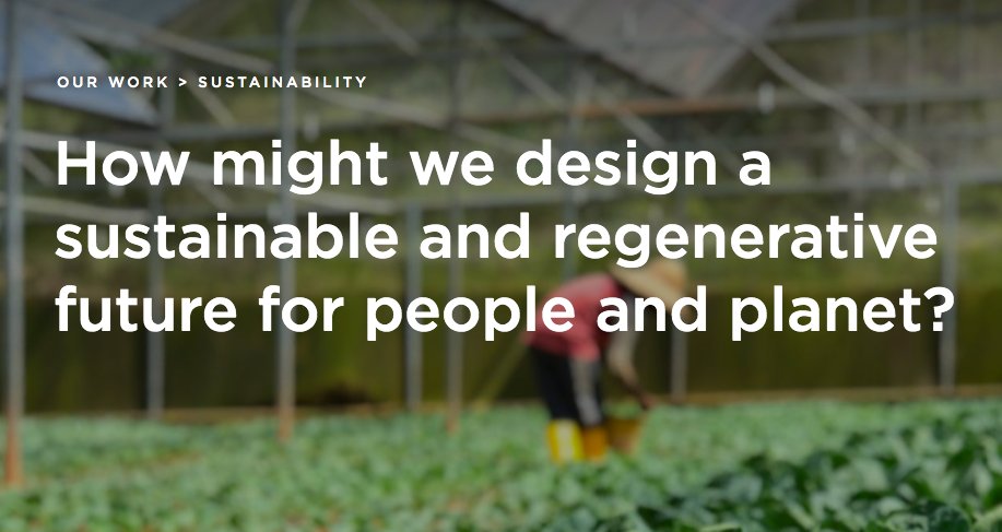 OpenIDEO's tweet photo. It's time to put sustainability at the center of the way we live. Learn how open innovation + collaborative design can contribute to the flourishing of our people and planet by bringing key stakeholders together: https://t.co/zRo10vvPLx https://t.co/XIcUfUeDPY