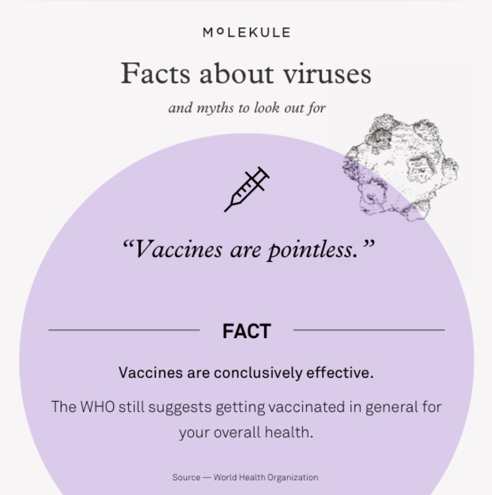 “Vaccines are pointless”? Knowing the facts is crucial, so we’ve gathered some of the most common myths around viruses so you know the truth. #virus #airquality #vaccines #WHO