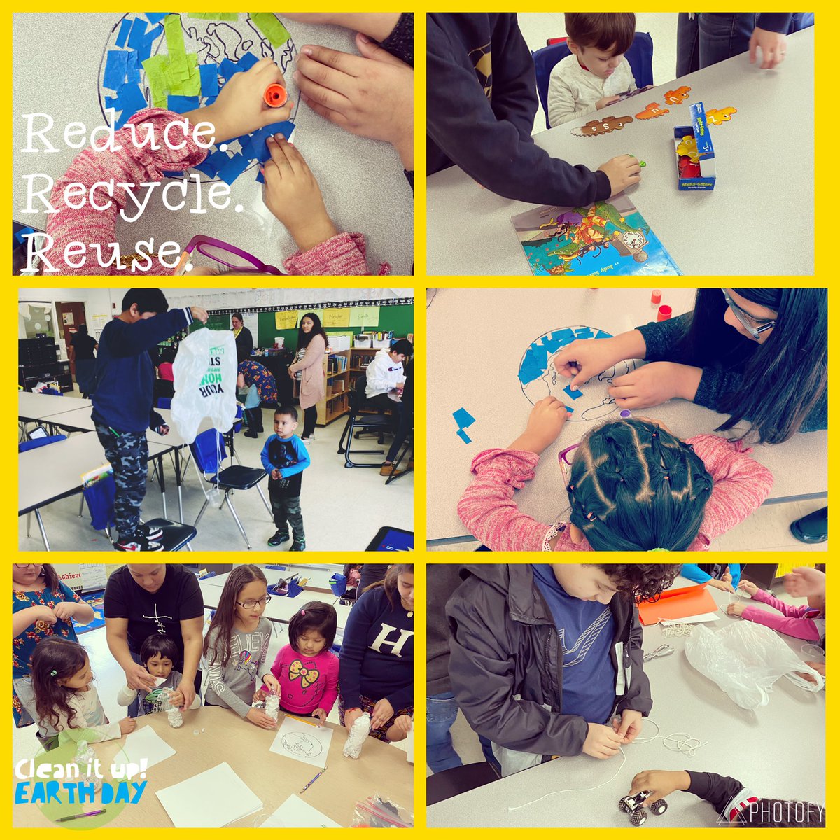 S.T.E.M. Buddies - I am so proud of how hard these kiddos worked today! My fifth graders helped their Washington buddies learn about the importance of recycling.  #HarvardRising #CUSD50