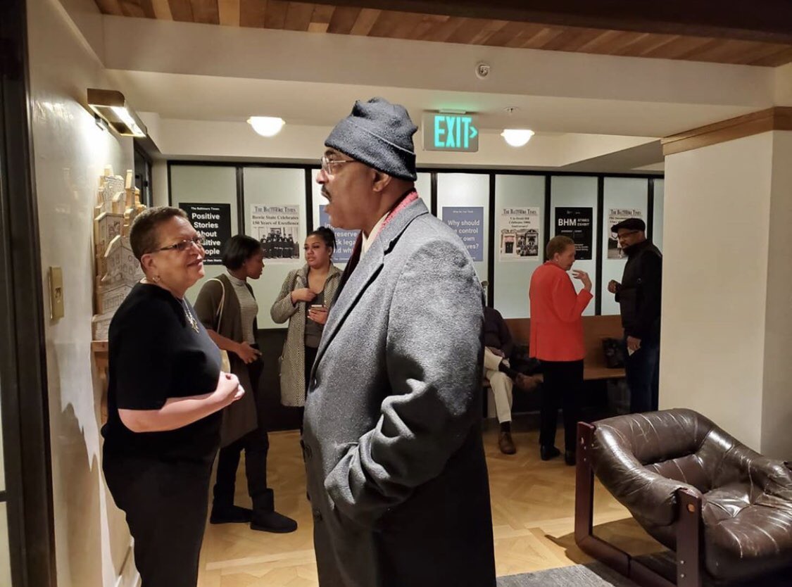 Baltimore_Times's tweet photo. Awesome turnout at this evening’s Black History Month conversation and exhibit presented by @kisstomorrowhello and @revivalbaltimore featuring The Baltimore Times @btimesonline #visitbaltimore #mybmore #thebaltimoretimes 
Photo credit: @kisstomorrowhello @jasoncbass https://t.co/dKJ8fsoGdJ