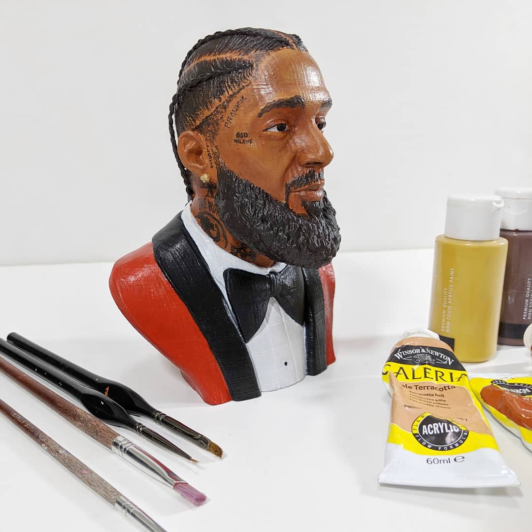 crazygoodz's tweet photo. Nipsey Hussle hand painted 3d Print statue... The Marathon Continues...
@NipseyHussle @themarathonclo
#CRAZYGOODZ #blackhistorymonth #tmc #nipseyhussle #themarathoncontinues #allmoneyin #ministatue #victorylap #getcreative #crenshaw #BlackExcellence #artwork #ripnipseyhussle https://t.co/OJgjeW7PbR
