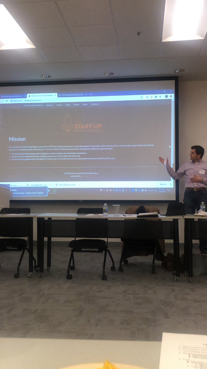 ArchGrants's tweet image. Dave Finklang @AndersStartUp kicking off the STL Startup Ambassadors board meeting tonight @CortexSTL! Opening it up to the community to get feedback and see how they can get more involved 🙌🙌 #STLMade #STLStartups