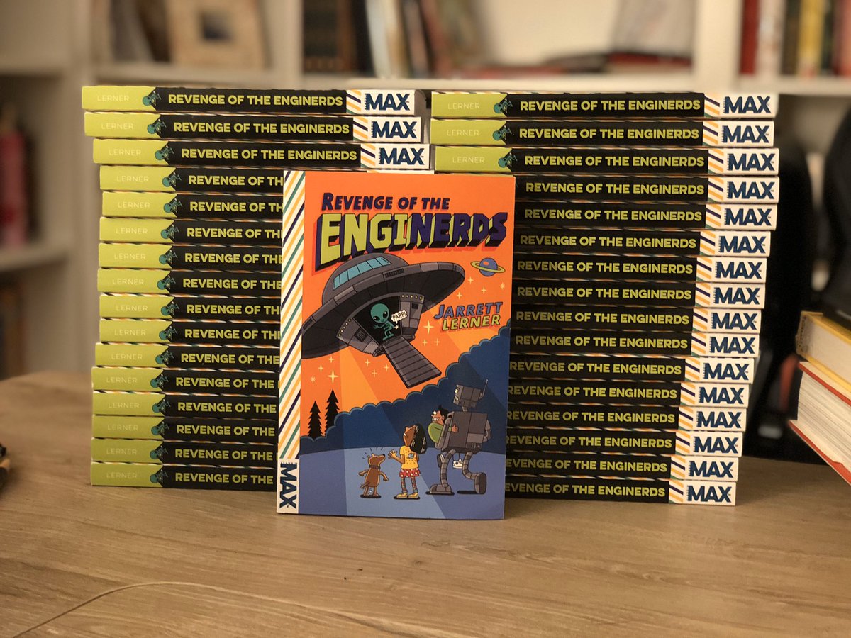 To celebrate today’s release of the paperback edition of REVENGE OF THE ENGINERDS, I’m giving away a whole bunch of copies!

EDUCATORS and LIBRARIANS:

RT/follow to enter to win 5 copies, PLUS 5 copies for each of three pals of your choosing!

🤓📚💛📚🤓