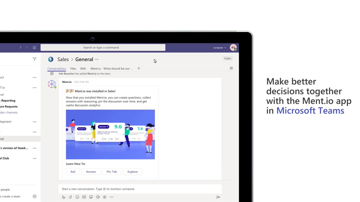 Collaborate and make better decisions together with the <a href="/Ment_io/">Ment.io</a> app for #MicrosoftTeams.  msft.it/6017TwfWU