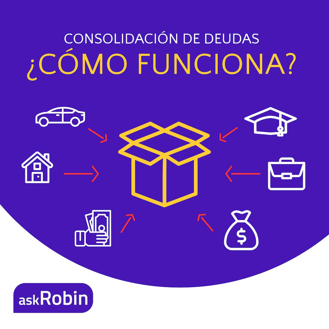 ¿Cómo consolidar #deudas? 🙈Descubre cómo agrupar tus deudas en un nuevo #crédito con la ayuda de #askRobin: ar.askrobin.com/consolidacion-…