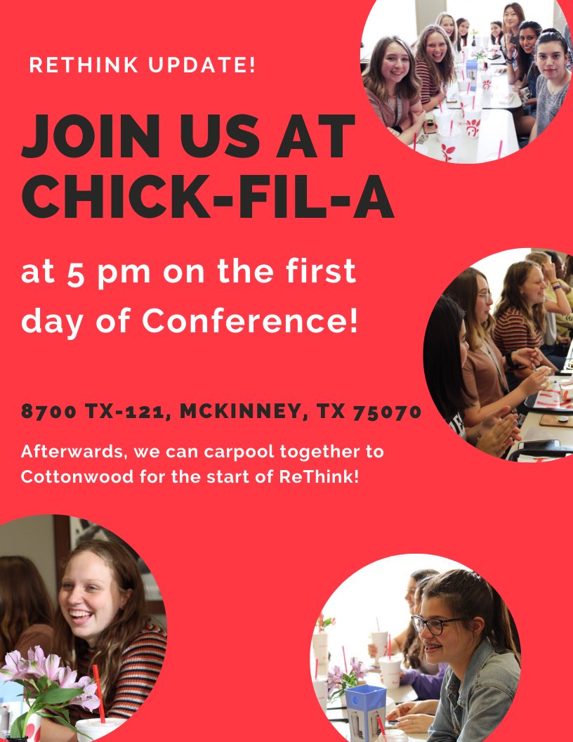 AHSDOLLS's tweet photo. RETHINK UPDATE! Instead of eating at Canes, we’re now going to Chick-Fil-A (in McKinney Towne Crossing​) on the 28th!! https://t.co/5vmw9LT4wX