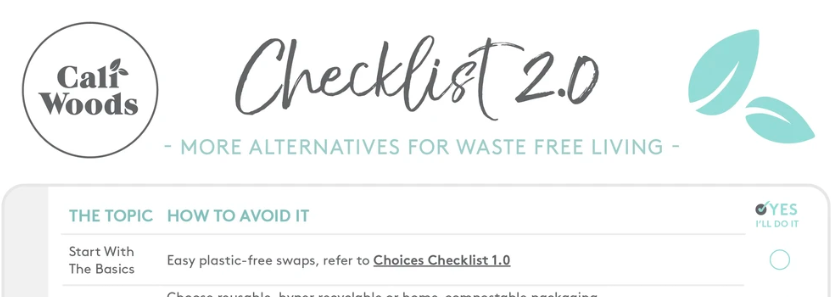 CivilShareNZ's tweet photo. The awesome team over at #CaliWoods has put together another handy checklist to help those upping their eco game in 2020 🌱
We might be slightly biased, but we think this is a great tool to help encourage waste-free living.
Get into it here https://t.co/rlRMILhLts https://t.co/cq7CvMeRCt