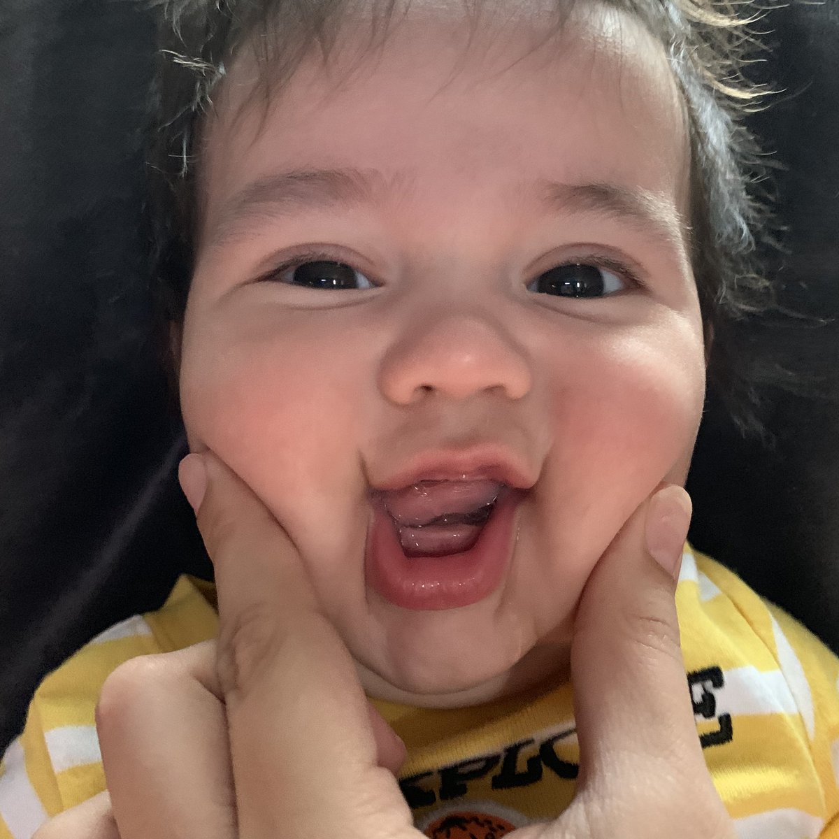 Buenoash's tweet photo. People think I’m crazy for wanting another baby...but like how could you not when you see this face everyday?! https://t.co/PxZhHXK5X1