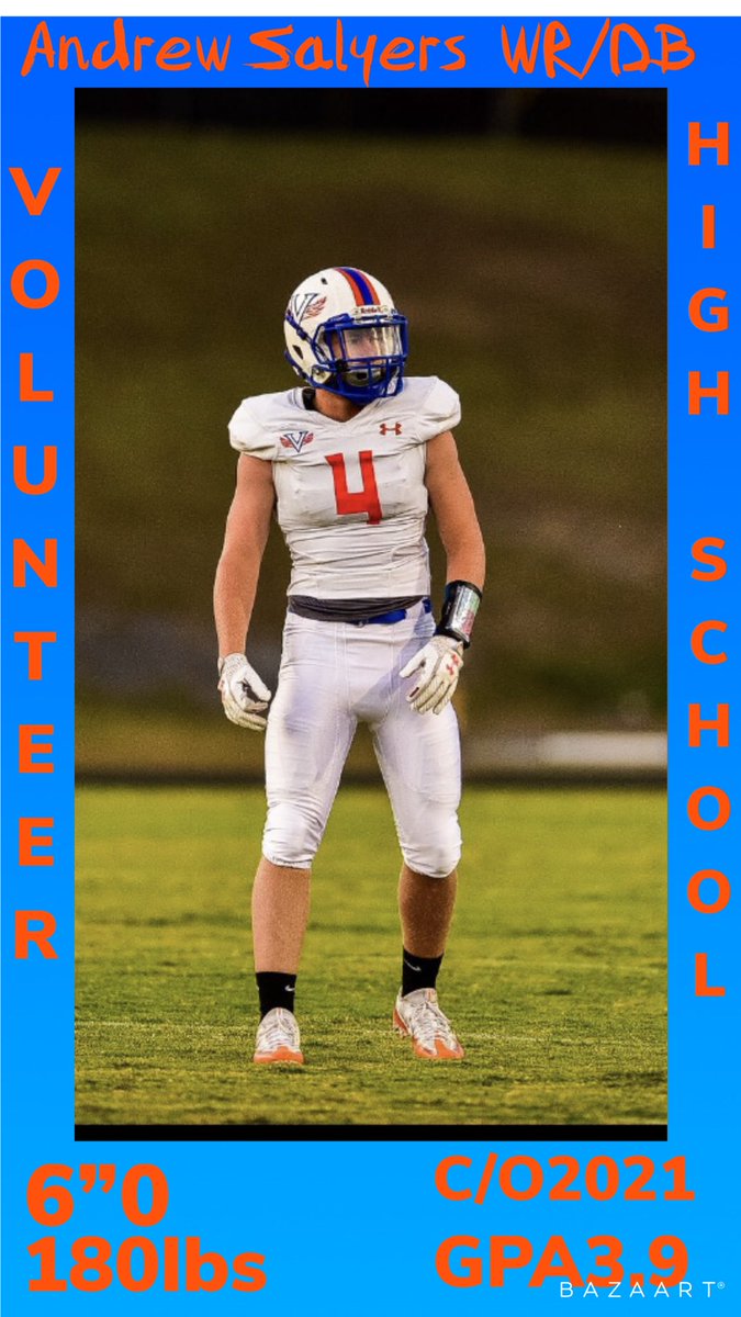 AndrewSalyers4's tweet photo. Honored to received a invite to junior day at Cumberland University!! @CoachPhaup13 @CumberlandFB @CSmithScout @coachcurtis42 @VolunteerHS_FB @jmac14244 @CoachT423 @KPGfootball @BigFaceSportss @TNGridironScout @PrepFootballUSA https://t.co/GD5r0FhL3B