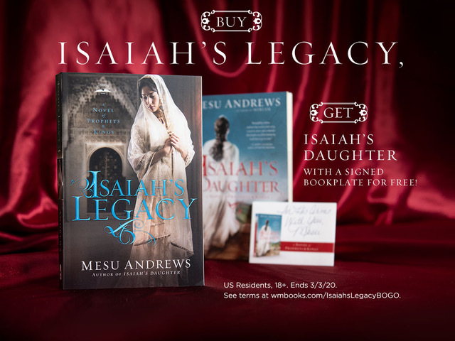 cmsteinbock's tweet photo. Release Day for #IsaiahsLegacy is HERE! Get @WaterBrookMultnomah special BOGO offer when you buy #IsaiahsLegacy &amp; get #IsaiahsDaughter FREE! #IsaiahsLegacy #ILReleaseDay #LiveUnchained #WaterBrookMultnomahFiction #newrelease #MesuAndrews https://t.co/TeKb9uybKD