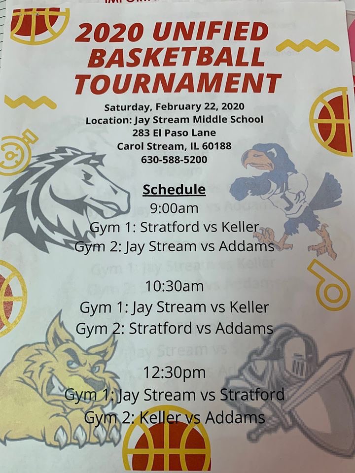 <a href="/CCSD93/">CCSD93</a> students with disabilities &amp; students without at Jay Stream &amp; Stratford have teamed up on Unified Sports basketball teams, practicing weekly for the past month. Last week, they competed in a scrimmage. They play again in a tourney on 2/22 at Jay Stream. Come root them on!