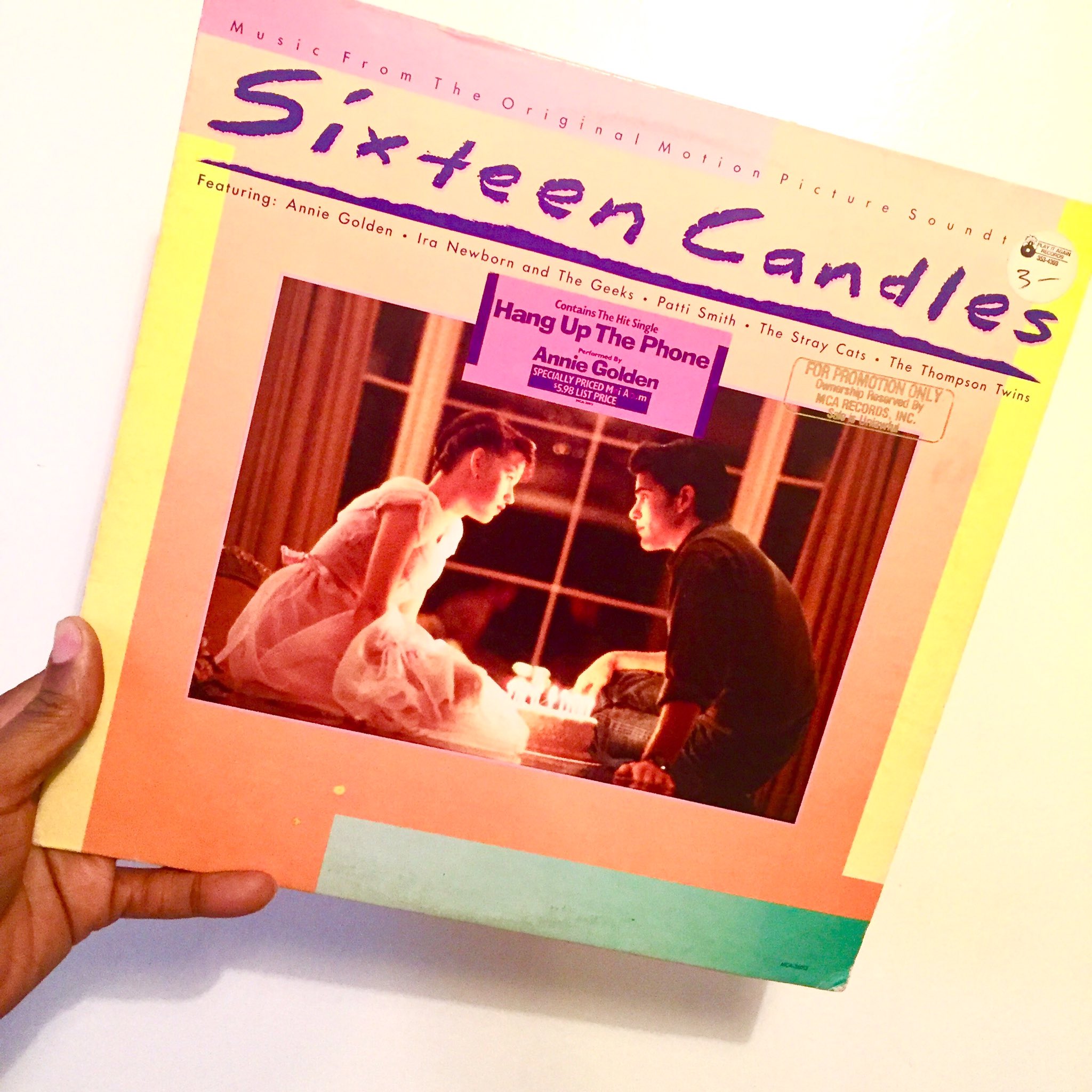 Happy Birthday to the legend Molly Ringwald, seen here rocking the cover of the Sixteen Candles vinyl soundtrack. 