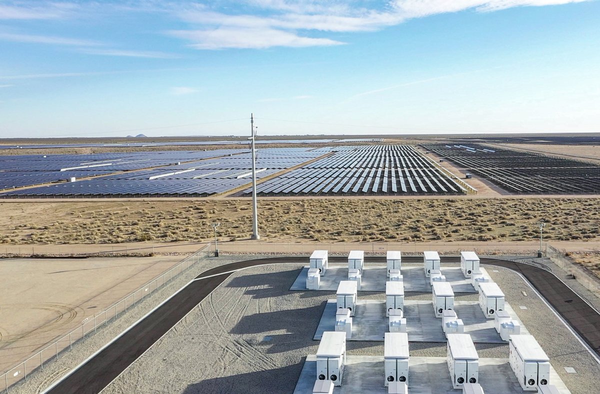 Aerial shot of Beacon Solar Power Plant