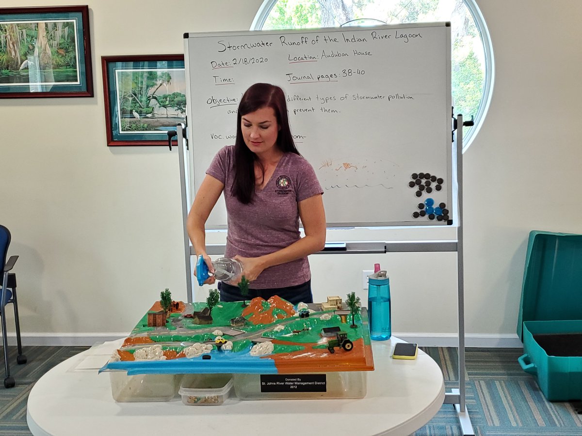 Jinx25kcrd's tweet photo. We learned about stormwater runoff of the Indian River Lagoon on our Audubon adventure today. Students were knowledgeable and asked great questions. Thanks for sharing this experience with me. @CESbuzzing https://t.co/ZtHbzjzH4g
