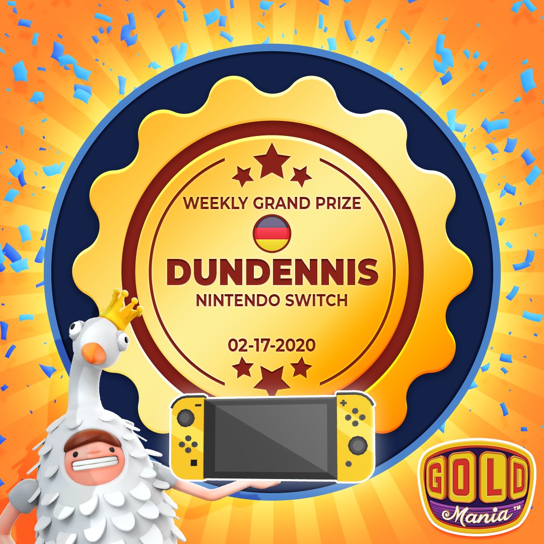 TrulySocialHQ's tweet photo. Here's the WINNER of the first GOLD NINTENDO SWITCH! 🤩
Congratulations to DUNDENNIS from Germany!
You worked hard to win this prize! 💪
A new Weekly Challenge has begun, the next winner could be YOU! 💜
Play #GoldMania now!
https://t.co/KRO1dBtA0M
https://t.co/OGRTHuvfwl https://t.co/ZKPYyCXth9