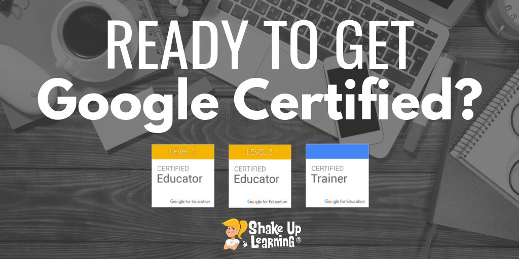 ShakeUpLearning's tweet photo. Ready to get Google Certified?

I have three online courses to help you reach Level 1, Level 2, or even Trainer!

Join the May waitlist NOW! Planning awesome new things in 2020!

https://t.co/ecD5S3Ur7n
#edtech https://t.co/Hsmy6odzqs