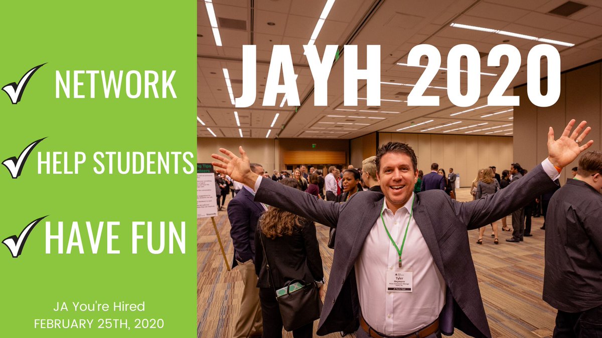 JAArizona's tweet photo. We are one week away from JA You're Hired! Want to help students develop networking skills? It's not too late to volunteer for our Networking Challenge!
https://t.co/WkvuKfkw83
#JAYoureHired #volunteer #makeadifference #network #networkingchallenge #JAArizona #juniorachievement https://t.co/AJujhwbIla