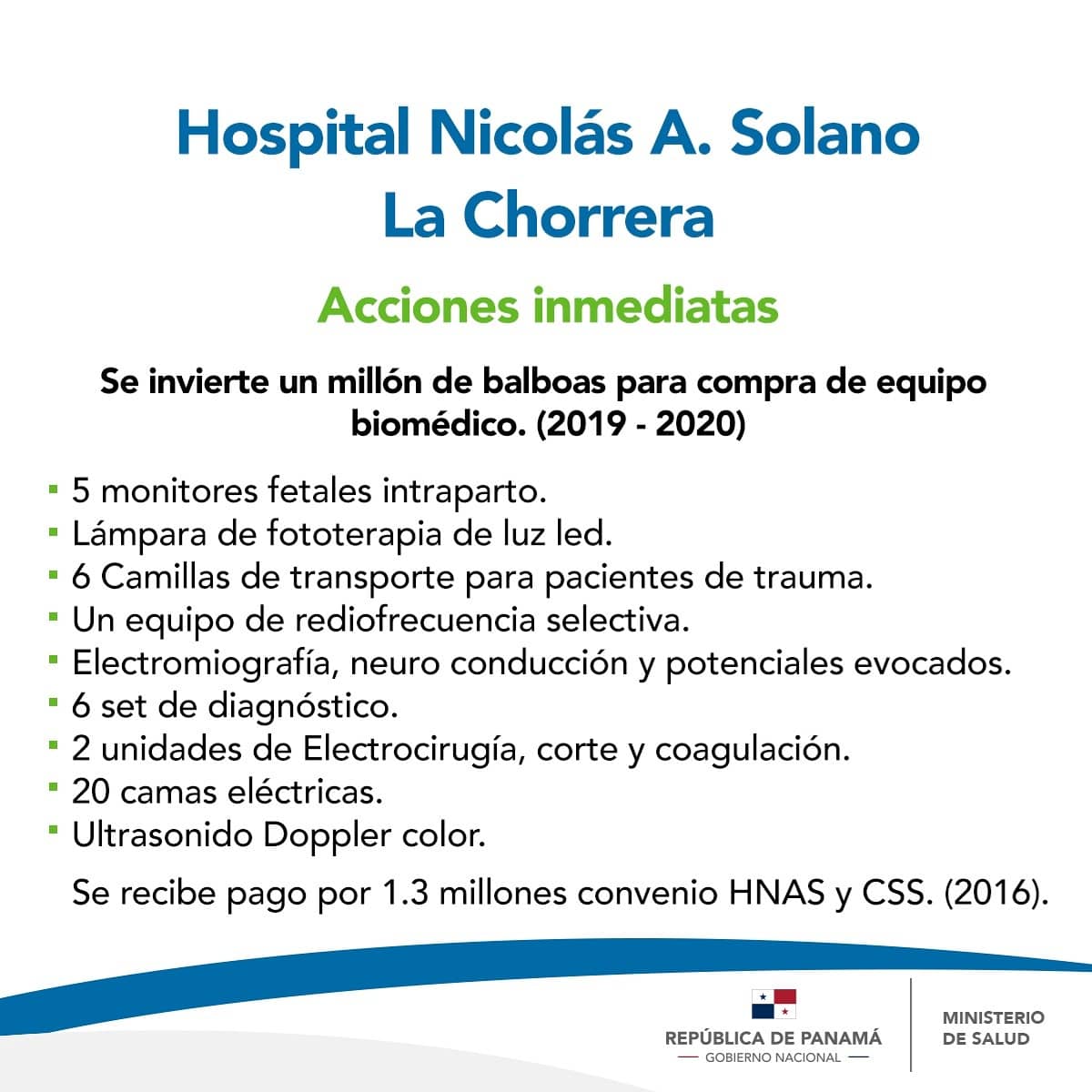 En el #ConsejoDeGabinete en La Chorrera, la ministra @rosarioetm presentó  un diagnóstico y perspectiva de la situación actual del Hospital Nicolás A.  Solano y las medidas que se han tomado para darle