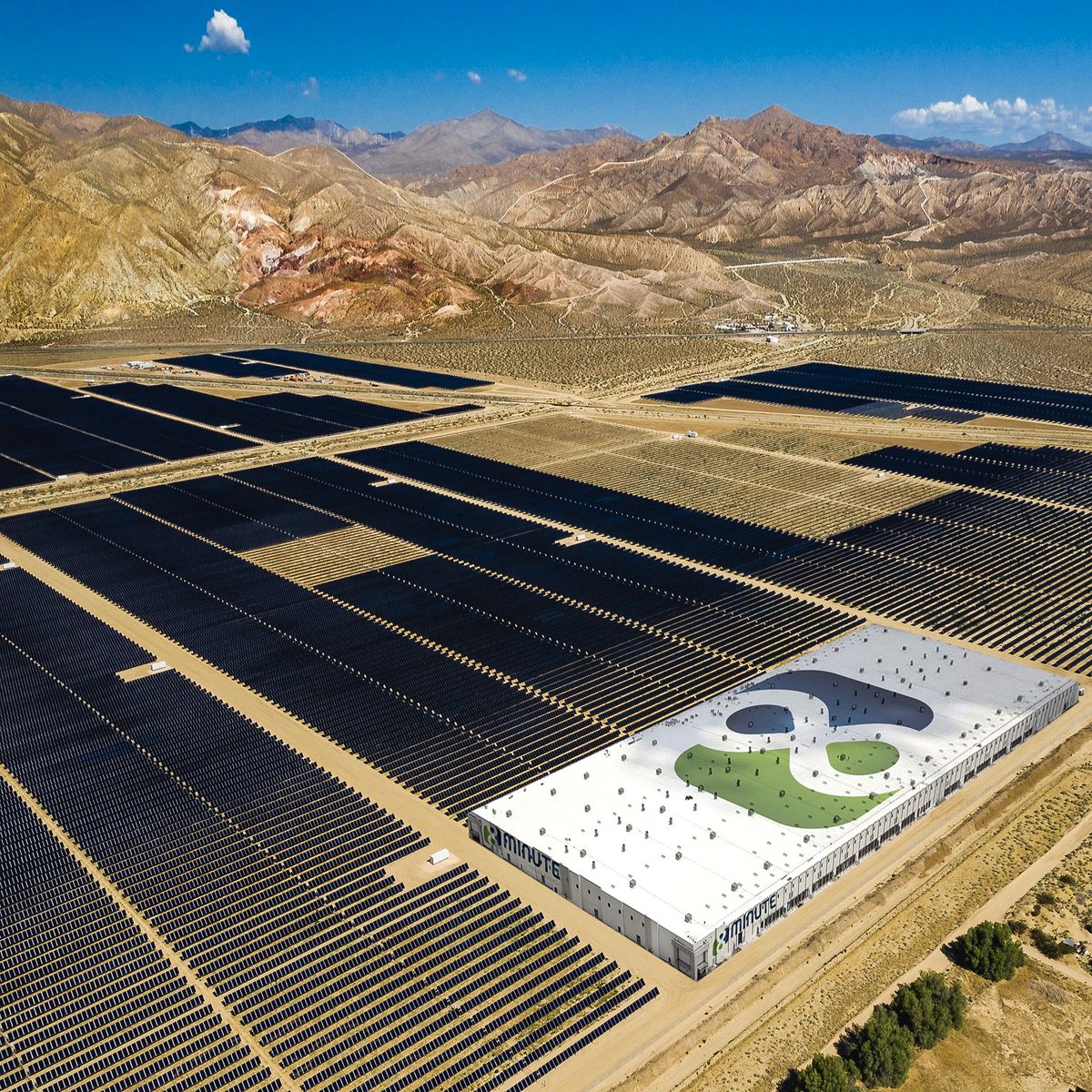 Rendering of LADWP's future Eland Solar and Storage Center, which will be the largest solar and battery energy storage system in the country