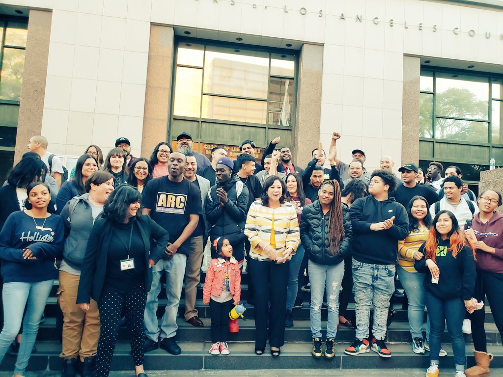 YouthJusticeLA's tweet photo. WE WON!! L.A. County Board VOTED YES END the collection of criminal administrative fees- including probation, courts &amp; sheriffs fees!! We are proud members of the #LetsGetFreeLA Coalition. $1.8 billion in previously assessed fees will now be discharged.  #DebtFreeJustice #FREELA https://t.co/bK4wAQKZEo