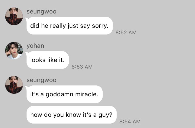 ➳ seungwoo thinks it’s a miracle.