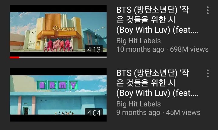 Intl_k_army's tweet photo. I don't understand why you guys are so pessimistic.. is it your first comeback ?
We never knew the lengths of any MV, they gave it a fancy name but it's still a comeback MV

Also in case you forgot FAKE LOVE, IDOL and BWL all had 2 MVs, this time they just clearly warned us... https://t.co/3fXsiB5wTE