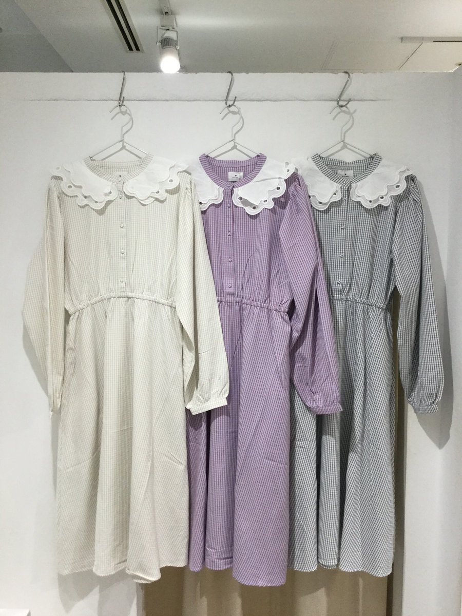 Merry Jenny 梅田店 新作情報 ダブルカラーチェックワンピース ベージュ パープル ブラック 8 500 税抜 電話通販はこちら 06 6371 1380 Merryjenny 梅田est