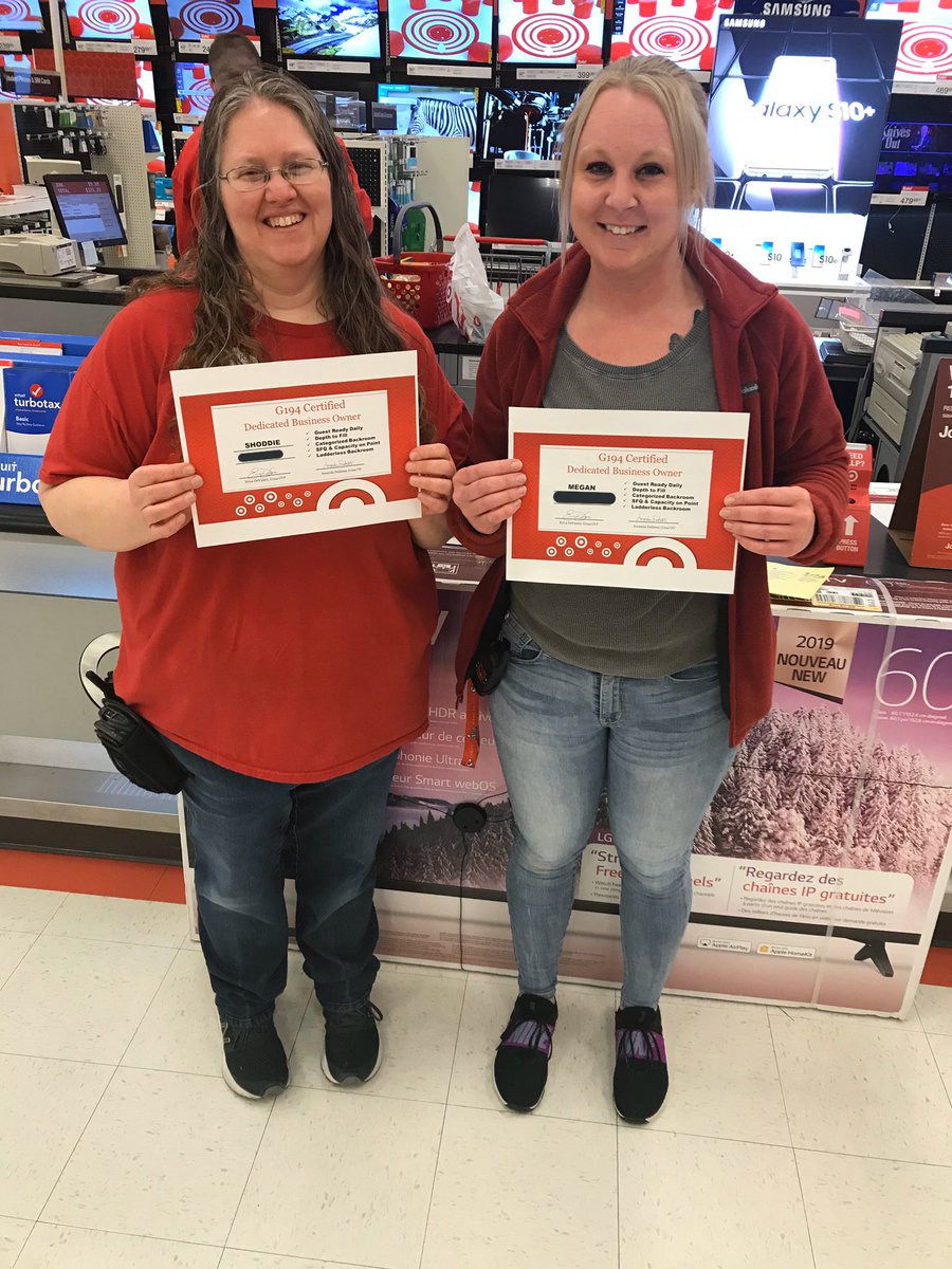 Certifying business owners all 2020 here at the Independence Target! Congratulations to our NIT and Men’s DBOs!! <a href="/jcampbell04/">Jess Maddox</a> <a href="/BobbyE_Target/">Bobby Estudillo</a> <a href="/RicaDevas/">Erica DeVasier</a> <a href="/afadnesstarget/">Amanda</a>