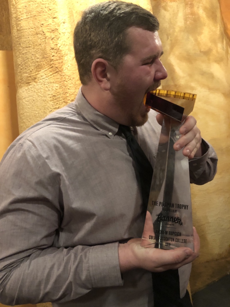 Richard🇬🇾Johnson (@rj_cfb) on Twitter photo To the Victor goes the pie. Big up <a href="/rupcich_andrew/">Andrew Rupcich</a>, and shout-out to <a href="/CSCwildcatsFB/">Culver Football</a> for having us to present the <a href="/piesmantrophy/">Piesman Trophy</a> in person! To the Victor goes the pie. Big up <a href="/rupcich_andrew/">Andrew Rupcich</a>, and shout-out to <a href="/CSCwildcatsFB/">Culver Football</a> for having us to present the <a href="/piesmantrophy/">Piesman Trophy</a> in person!