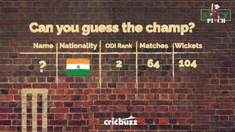 cricbuzz's tweet photo. Action as unique as his achievements, who are we talking about? He's up next on #SpicyPitch

#CanYouGuessTheChamp #Bowling #SpicyPitch #Indiacricket https://t.co/U32ksXn340