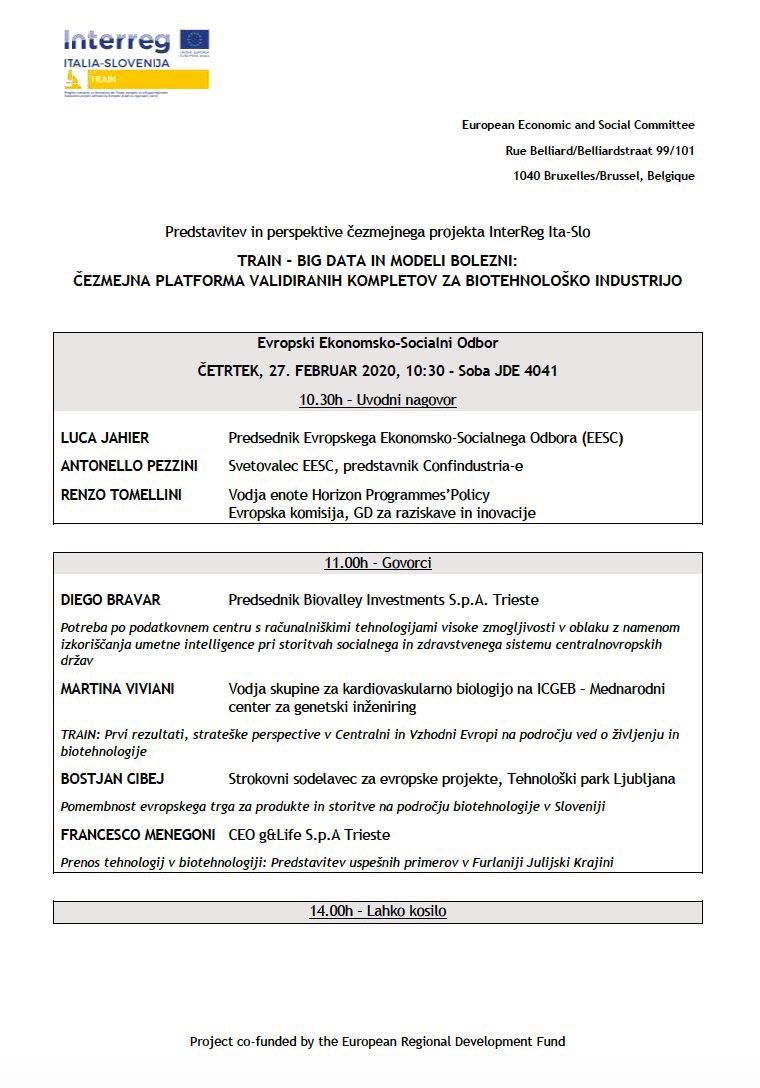 prjTRAIN's tweet photo. #TRAINforInnovation spreads its wings and lands in #Brussels!
The #EESC is a consultative institution that makes it possible to reach the European Confindustria also in the #BioHighTech sector. 

The appointment is for Thursday 27 February!

🇮🇹🇬🇧🇸🇮 See the full programme below ↩️ https://t.co/2HH0YN4JA1