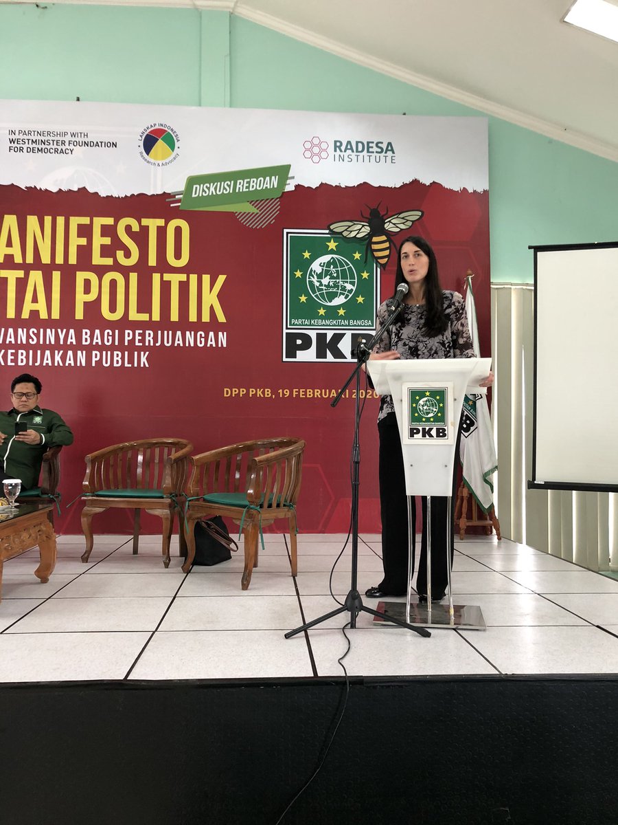 Martha perwakilan Partai Konservatis Inggris hadir dalam #DiskusiReboan <a href="/DPP_PKB/">DPP PKB</a> dg tema Manifeso Partai Politik &amp; Relevansinya Bagi Kebijakan Publik #ManifestoPolitikPKB