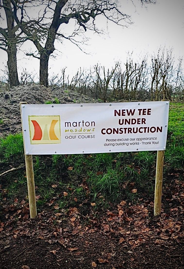 martonmeadows's tweet photo. Spotted the new 3rd Tee works? This new elevated tee position will be a natural Tee, like our popular First Tee outside the Clubhouse, and is the initial step in our plan to add as many second tee positions as possible throughout the course. 😀 ⛳️ #martonmeadows #improvingplay https://t.co/kEMeGODGex