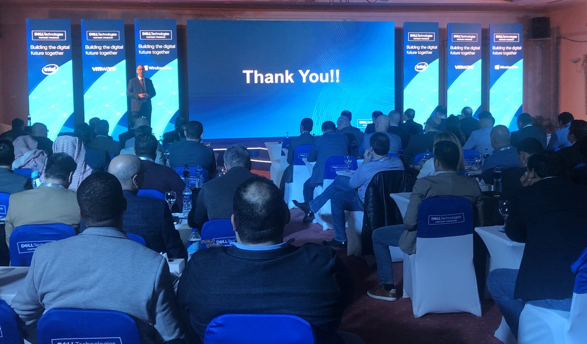 HaidiNossair's tweet photo. Vangelis Lagousakos back on stage thanking #partners for the phenominal results together todate and sharing the channel vision for the year #DellTechMEPS https://t.co/9bWNonrJ62