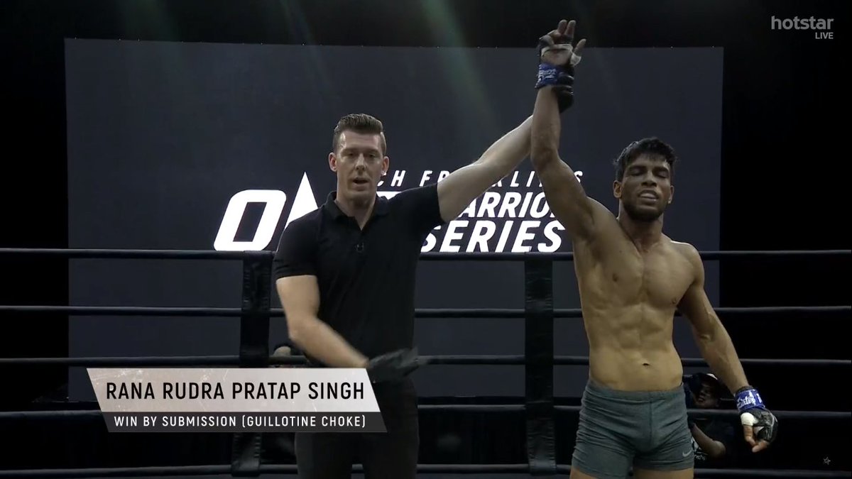 Rana Rudra Pratap Singh wins by submission on ONE Warrior Series 10.