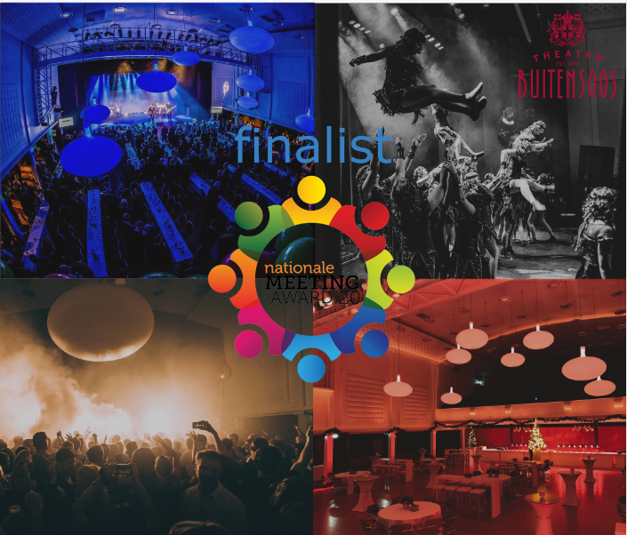 -Nationale Meeting Awards-

Schreeuw het van de daken, wij zitten in de finale! Theater Buitensoos is 1 van de 10 finalisten van de Nationale Meeting Awards in categorie XXL. 
We zijn onwijs trots en kunnen niet wachten op de finale op 16 maart!