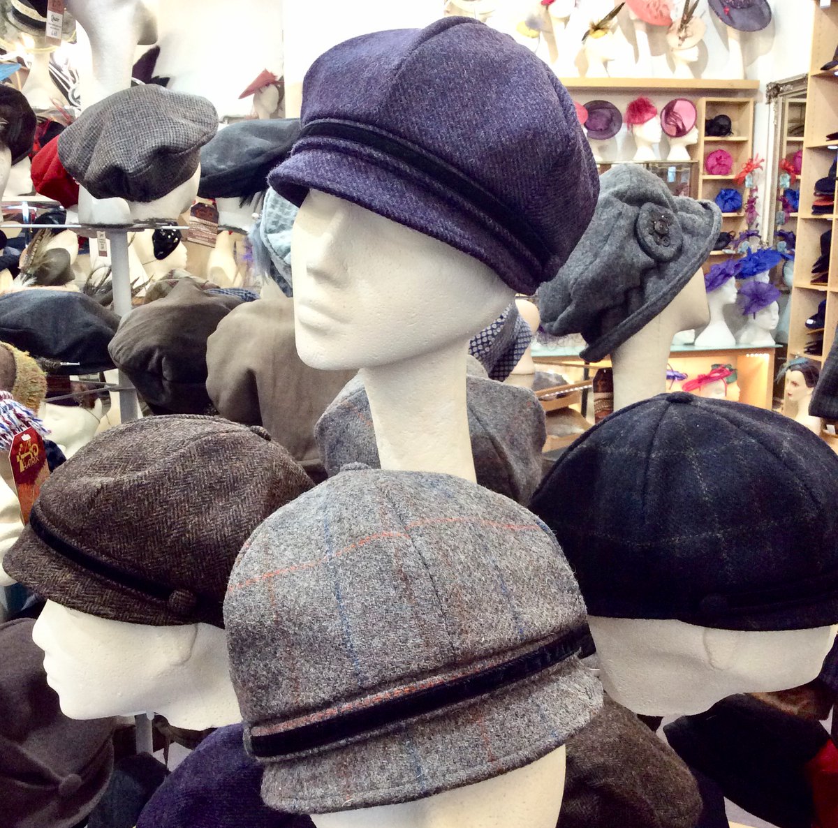 Fabhatrix's tweet image. GEORGIE GIRL CAP - New style available in some lovey tweed colours and sizes.