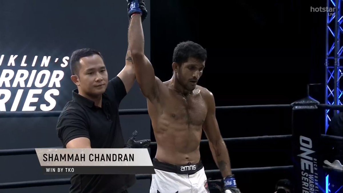 Shammah Chandran win via TKO