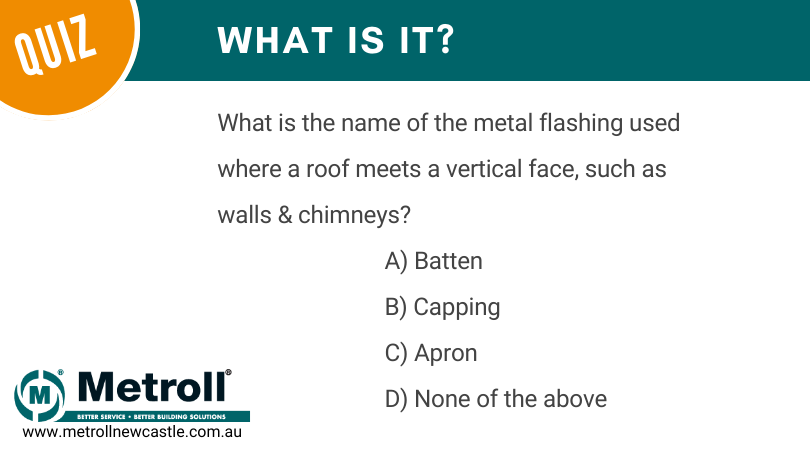 MetrollNew's tweet photo. #QuizTime 
Can you name the #metalflashing used where a roof meets a vertical face, such as walls &amp; chimneys?

Feel free to comment your answer.

https://t.co/hyAveVxzuS https://t.co/iuLGHMWYVC