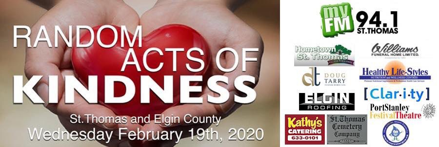 myFM_News941's tweet photo. We’re all set for tomorrow. 

RAK Day 2020 

Join our entire community as we create a ripple effect of kindness across Elgin County! 

#bekind #stthomasproud 

@STPSmedia @cityofstthomas @joeprestonmayor @DougTarryHomes @StHometown @SimplyPure1 https://t.co/62u3w0BEEq