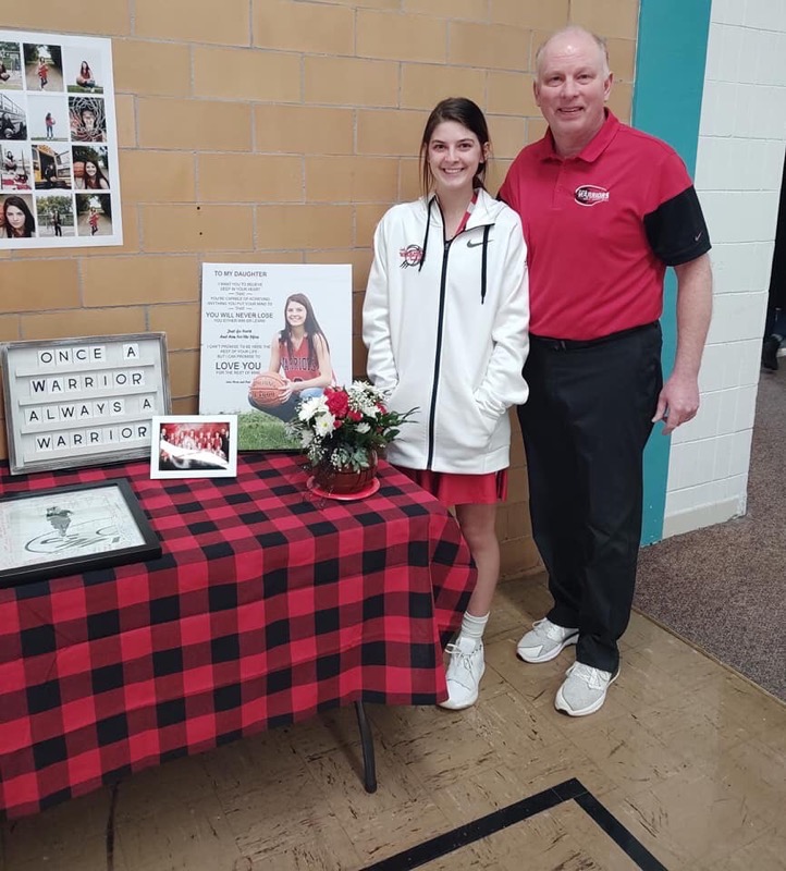 whngbb's tweet photo. Senior Night! Congrats on all your accomplishments and hard work Maycee Tolifson! 
Once A Warrior, 
Always A Warrior! 🏀 https://t.co/qKd6cTE6kW